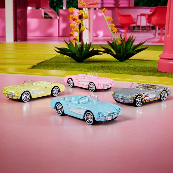 Hot Wheels Collectors Barbie The Movie Hot Wheels Corvette 4-Pack - Picture 4 of 12